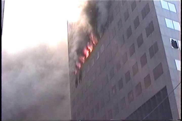 This is a photo of WTC 7 on fire prior to it's destruction from a "debunk" website.
