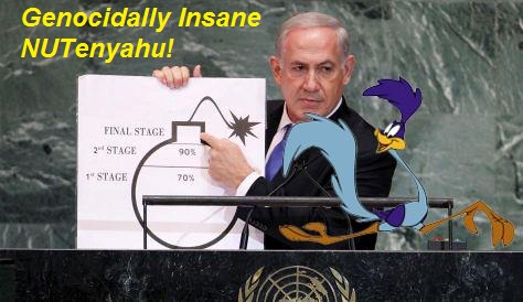 One of Netanyahus many moments of absurdity, the UN 2012.