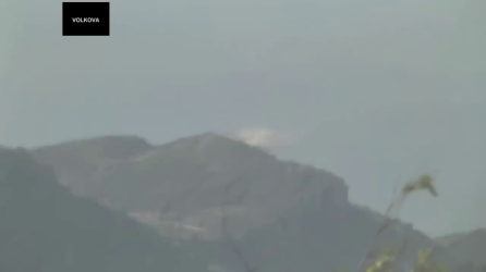 The Russian soldiers fire a tank shell at this hill in the stunning new video from Latakia, Wstern Syria.