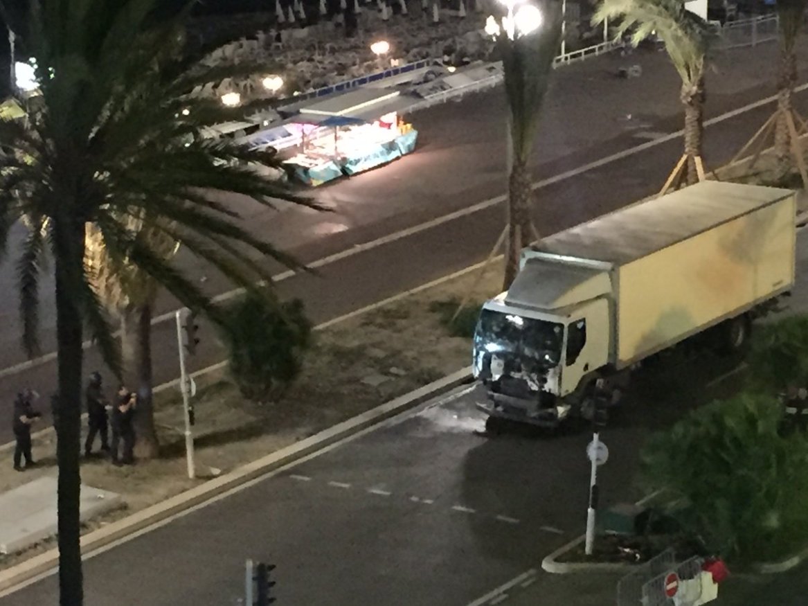 The truck purportedly used in the Nice incident.